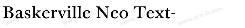 Baskerville Neo Text字体转换